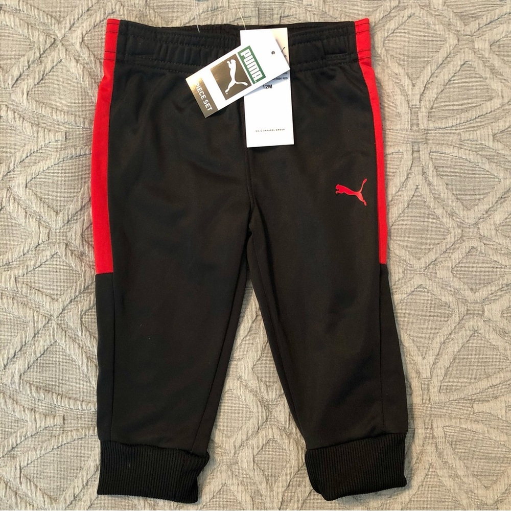 NWT PUMA Toddler Red and Black Jogger Set (12 Mos) - Picture 2 of 10